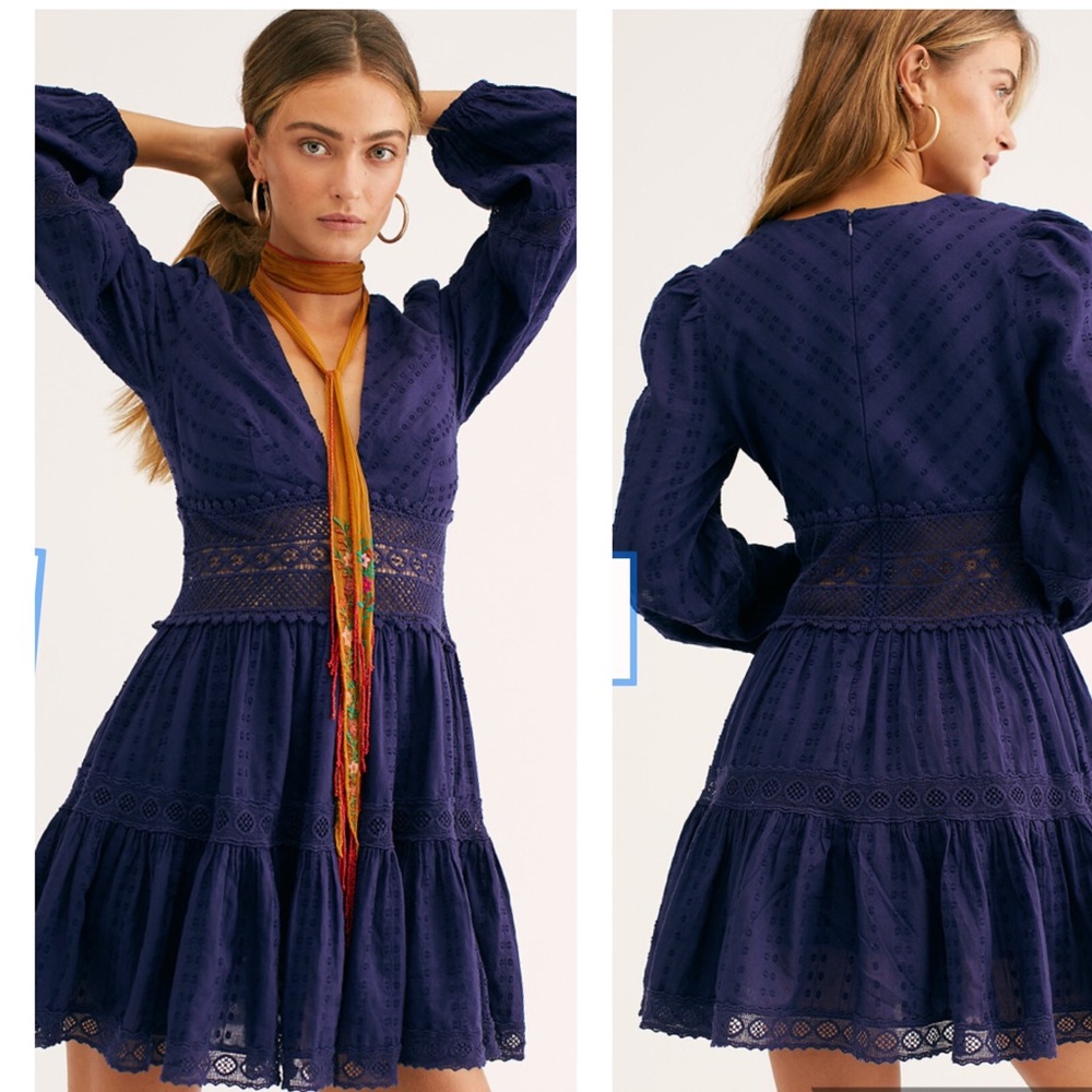 🍃Free People The Delightful Mini Dress perfect for Fall